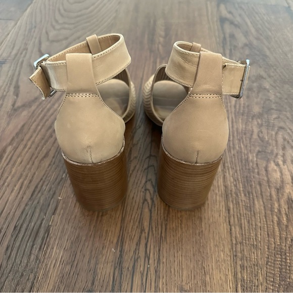 Steve Madden Sawyer Sandal Size 8.5 M Tan Neutral Stacked Heel boho neutral tan - Picture 5 of 8